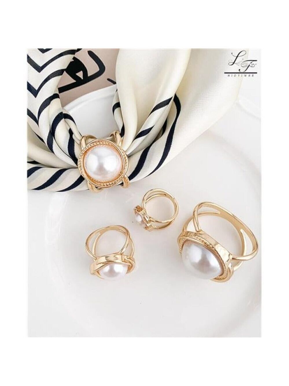 3PCS Scarf Rings for Women – Buckles, Slides & Clips for Scarves & Tops